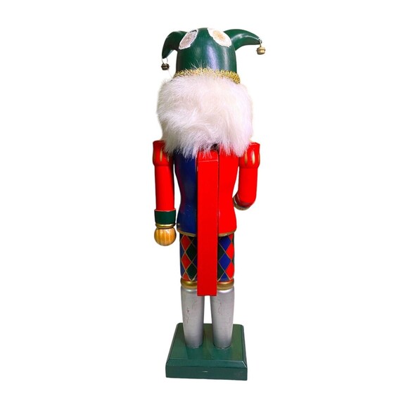 Wooden Court Jester Nutcracker Christmas Holiday Multicolor *READ* - Picture 4 of 13